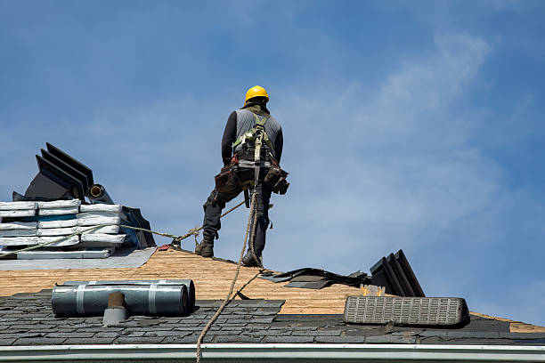 Professional Roof Installation technician working in Albert, OK
